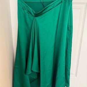 Zara Vibrant Green Midi Skirt